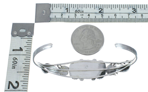 Pink Opal Sterling Silver Native American Cuff Bracelet JX128785
